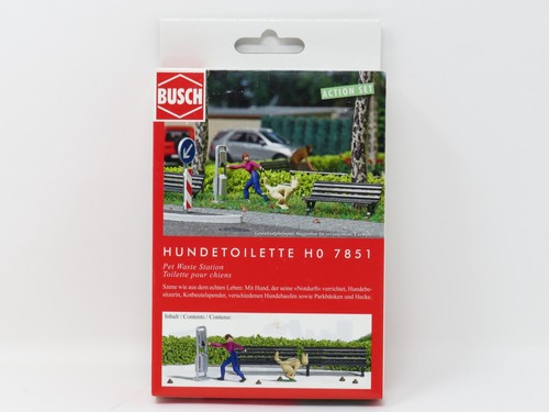 Busch 7851 Paseador de Perros Parque Accesorio Residuos de Mascotas Escala HO Modelo Tren Paisaje - Imagen 2 de 3