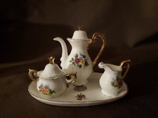 Miniature Porcelain Tea Coffee Set Server, 6 Pieces