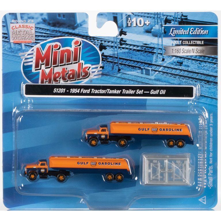 Classic Metal Works 51201 N Mini Metals Gulf Oil Tractor/Trailer (Pack of 2)