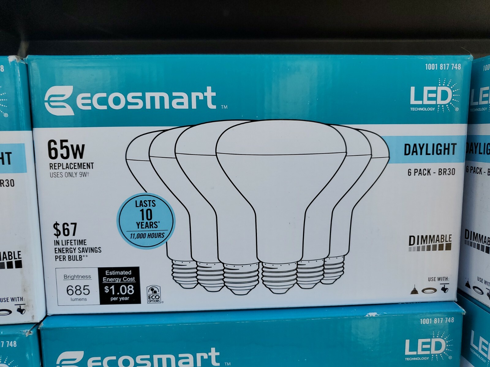 Ecosmart 65 Watt Daylight LED flood light bulbs, 6 pack eBay