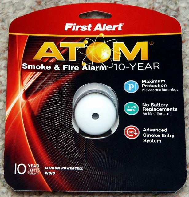 NEW First Alert ATOM Smoke & Fire Alarm 10 Year Micro ...