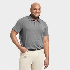 Men's Pique Golf Polo Shirt - All in Motion XXL Gray -New With Tags