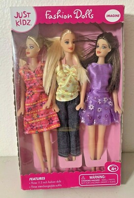 Girl's fashion dolls KMart Exclusive Just Kidz three piece gift