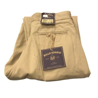 NWT Mens Size 31 31x30 Bills Khakis M1 Flat Front Chamois Cloth