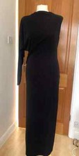 ZARA Black Asymmetric  LONG/Midi Dress  BNWT SIZE M