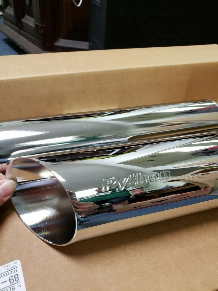 Python Mamba Chrome Slip-On 3" Muffler 41741 Harley-Davidson # 1801-0381 - Image 4 of 4