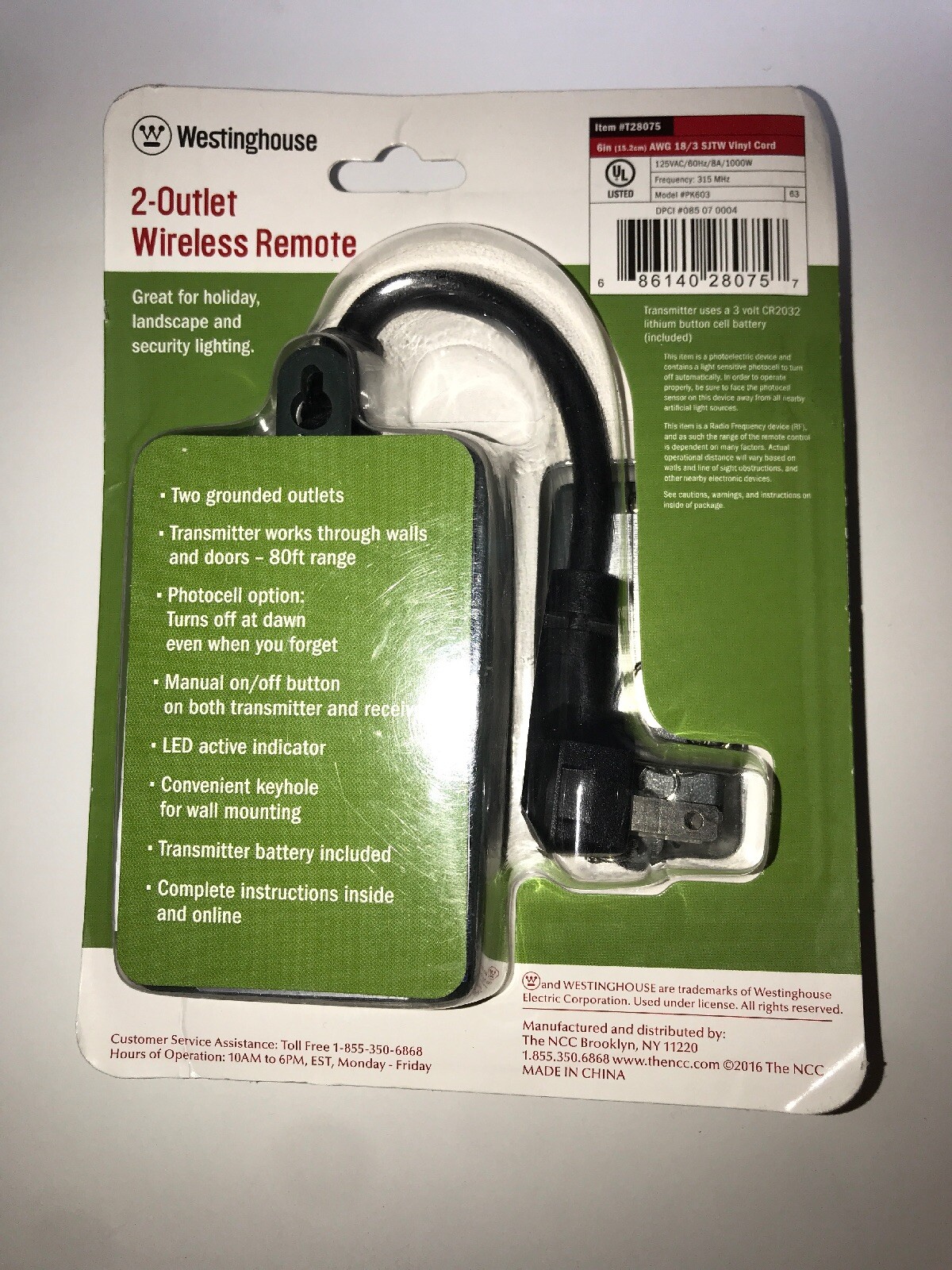 WESTINGHOUSE 2 OUTLET OUTDOOR WIRELESS REMOTE T28075 eBay