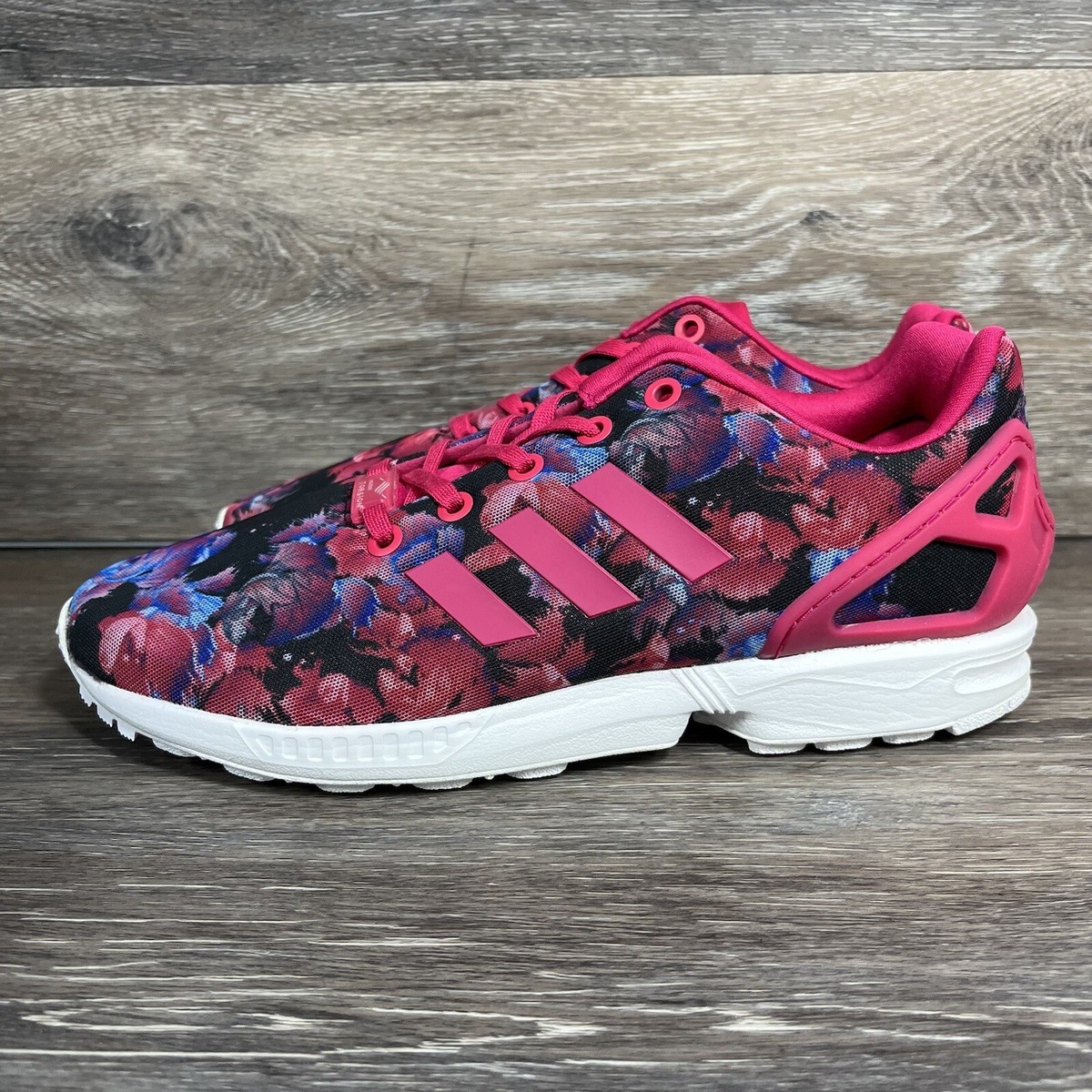 you.is　① Adidas Womens ZX Flux J BB2878 Bold Pink Lace Up Low Top