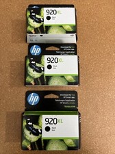 GENUINE HP 920XL Black Ink Cartridges LOT OF3 CD975AN Exp. 06-2025 NEW 