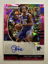 Precious Achiuwa 2020 Prizm Draft Picks Prospect Rookie Auto Pink Cracked Ice
