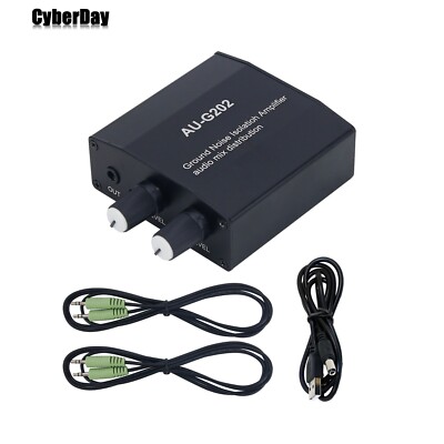AU-G202 Ground Loop Noise Isolator Audio Mixer Kit for Computer Game Consoles