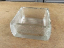 VINTAGE FRENCH ASH TRAY LUMAX STYLE ASHTRAY POCKET GRANULAR GLASS PAVE