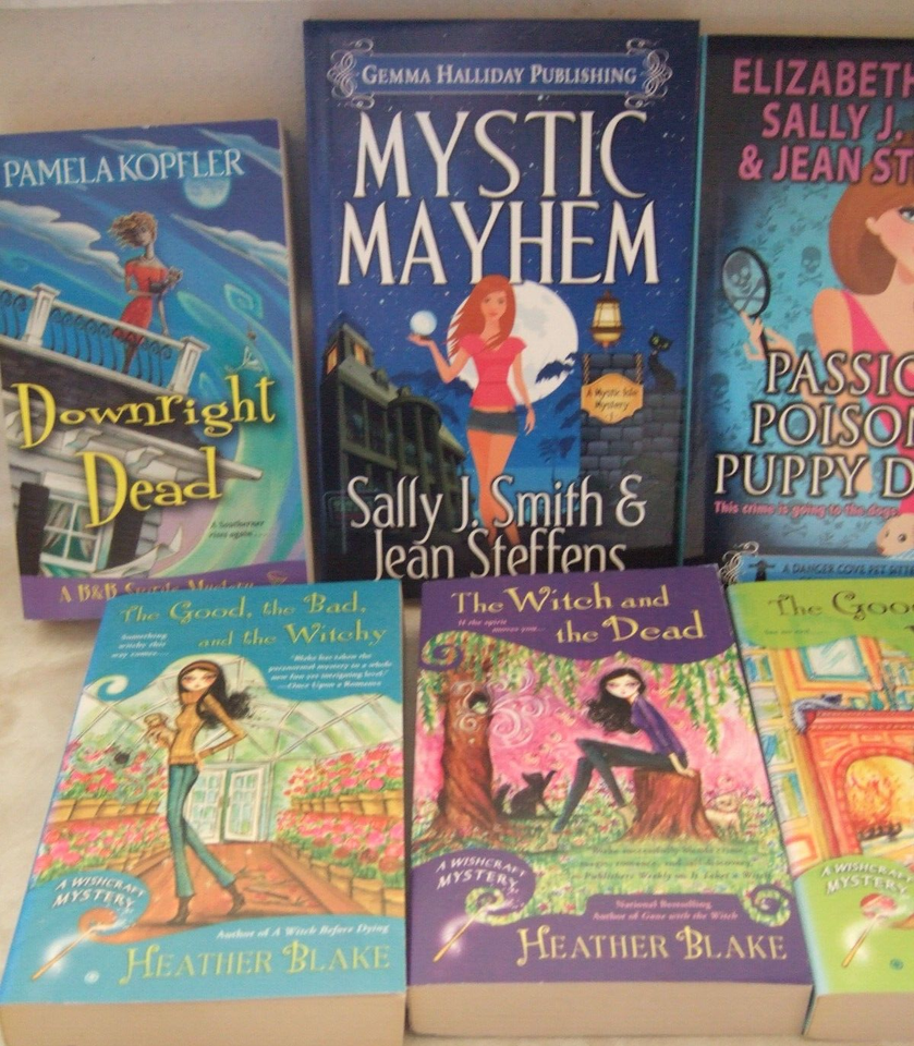 LOT OF 6 COZY MYSTERIES Pamela Kopfler, Sally Smith, Heather Blake