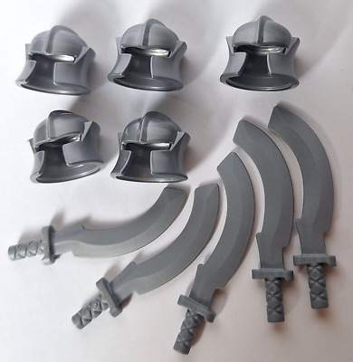LEGO 21348 Dark Knights orc HELMET silver met. SWORDS castle