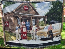 Elvis, Ronnie McDowell, Scotty Moore, Bill Black, DJ Fontana, Coke Tapestry-RARE