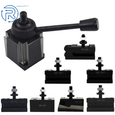 AXA 250-111 Wedge Tool Post Set For Swing Dia 12'' Plus 2 Extra Tool Holder New