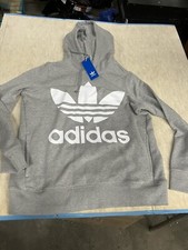 adidas Hoody trefoil grey hooded sweatshirt Women  s medium new