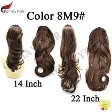 Clip de cola de caballo mandíbula EE. UU. en garra cola de caballo extensión de cabello ondulado pieza de cabello como humano