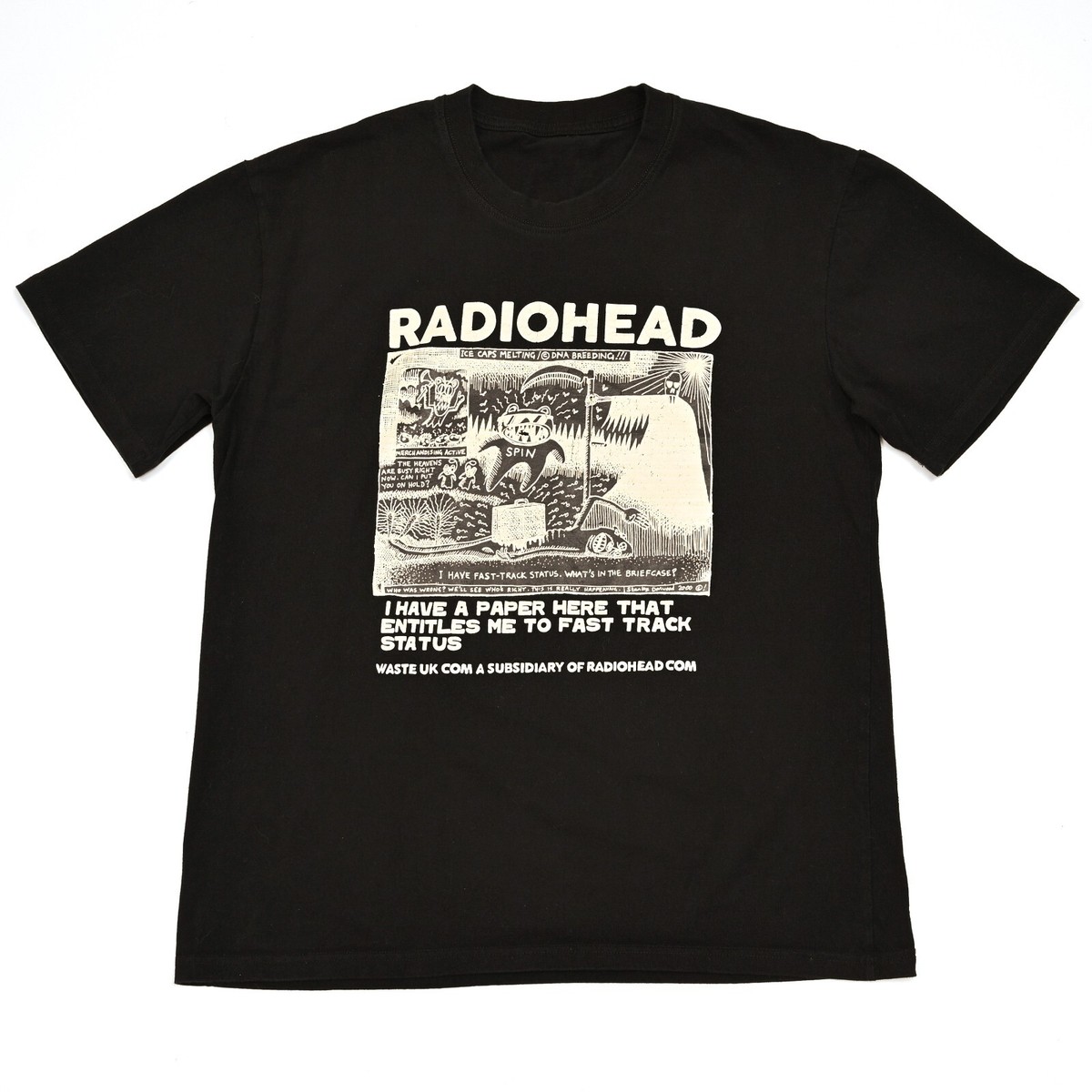 Radiohead w.a.s.t.e オフィシャル Tshirt Radiohead WASTE t shirt, Hail To The Thief, Medium | eBay