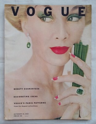 1951 October 15 - Vogue Magazine   Vintage Original   Clifford Coffin Cover On