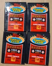 1992 Topps Stadium Club Baseball Series 2- 4 Packs New And Sealed! 