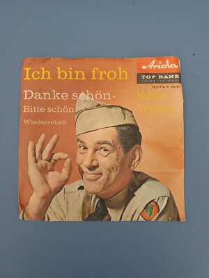 Vinyl Record 45 rpm vtg Germany Eddie Wilson danke schön ich bin froh ariola 