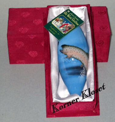 2001 Merck Family's Old World Ornament-HandBlown-Inside Art Glass Ornament-Trout
