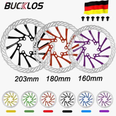 203/180/160mm Scheibenrotor MTB Rennrad Bremsscheibe 6Schrauben für Shimano/SRAM