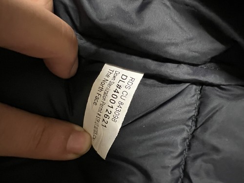 The North Face Nuptse 700 Puffer Jacket Geo Tonal Black US W SMALL Rare - Picture 4 of 6