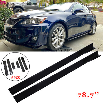 SASA Made for 2006-2015 Lexus IS250C IS350C 2dr ISF PU Bumper Side Skirt Lip eBa
