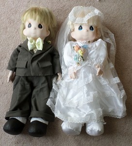 Precious Moments 26 Bride And Groom Dolls By Sam Butcher Ebay