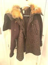Iceberg Italy Women's Jacket Red Fox Fur Hood