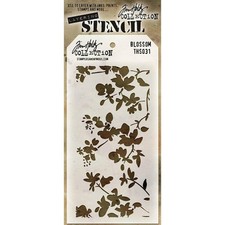 Scrapbooking Crafts Tim Holtz Layered Stencil Blossom 4.125" X 8.5"