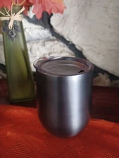 OGGI Cheers Double Wall Insulated Wine Tumbler 12 Ounce Slate