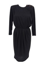 Women's VTG 80s  j.b. Xpress Black soft Polyester sz 7 Dress