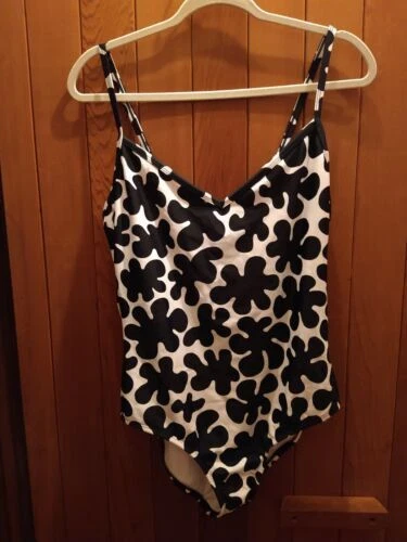 Traje de baño floral negro Marimekko para De mujer