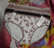 5 NEW ADRIENNE VITTADINI AV9540 5PKEN SIGNATURE WAIST COTTON HIPSTER PANTIES XL