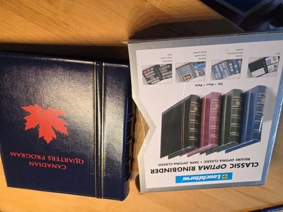 Leuchtturm Optima Münz  Ringbinder, Blau, Canadian Quarters neu