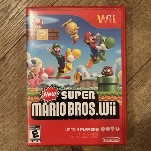 Nintendo New Super Mario Bros. Wii Nintendo Wii (2009) Multiplayer Game & Case