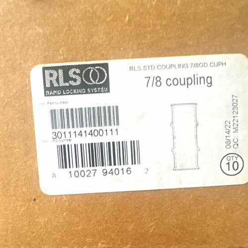 RLS 7/8โ Refrigerant Copper Press Coupling 10-Pack 3011141400111 NEW SEALED