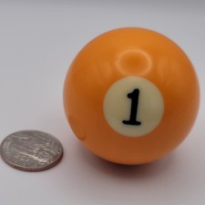 Vintage Billiard Ball / Pool Table Ball 2" Diameter VTG Solid Yellow 1 Ball