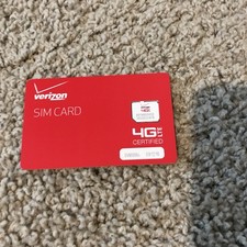 Verizon Wireless 4G LTE Certified SIM CARD Red