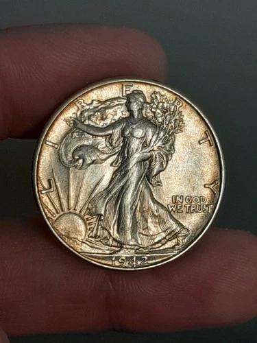1942- P Walking Liberty Half Dollar AU #1