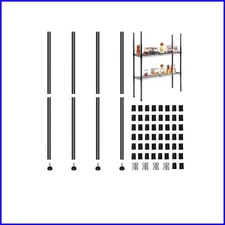 36 Inch Heavy-Duty Chrome Shelving Poles - Ideal for Home and Commercial Use