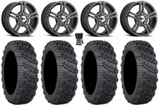 ITP SS212 15" Wheels Black 35" Versa Cross V3 Tires Polaris RZR Turbo R & Pro R