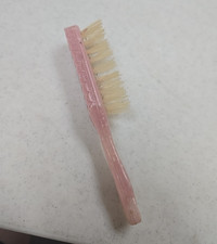 VTG Pink Nylon Bristle Made in USA Multipurpose Salon Contour Vanity Hair Brush