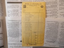 1960s Seven Up Bottling Company Pittsburgh PA Hires Receipt - Original