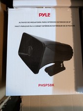 Pyle 8" Portable PA Horn Speaker for Indoor/Outdoor Use, 65W Peak Power, Black