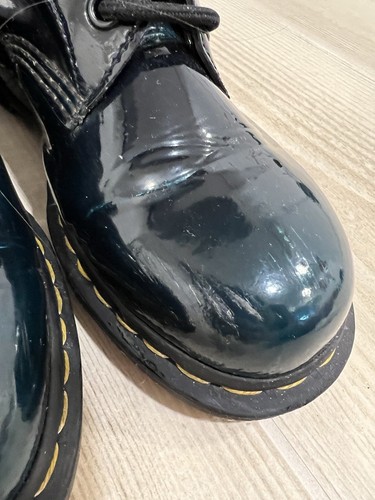 Dr. Martens Damen 1460 Vegan Schnürstiefel Schwarz Teal Grün Lack EU 38 US 7 - Bild 2 von 6