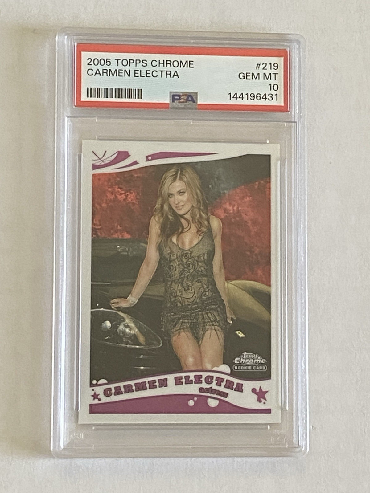 2005 TOPPS CHROME #219 CARMEN ELECTRA PSA 10
